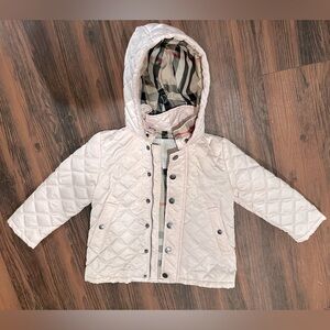 Burberry Pink Quilted Jacket 3T
